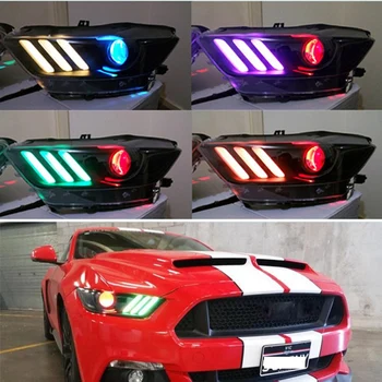 1 Sæt RGBW Multicolor LED-KØRELYS yrelsen Belysning Kit til Ford Mustang-2017 Smartphone Remote Kontrolleret
