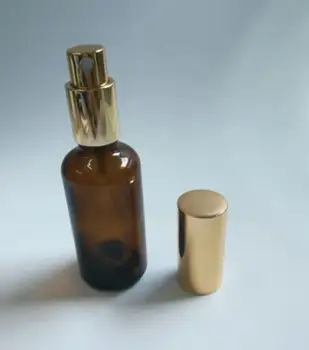 100pcs 50 ml amber glas spray-flaske med sort sprøjte , 50 ml glas mist spray flaske,50 ml glas parfume spray container
