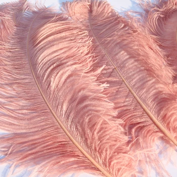10stk Læder Pink Hårdt Pole strudsefjer 60-65 CM Naturlige strudsefjer til Bryllup Kostume Hjem Vase Dekoration Røgsøjlen
