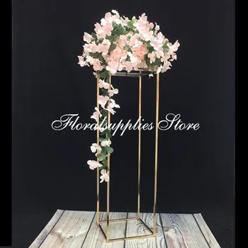 10STK Rektangulære Strygejern bryllup blomst ramme stå indstillet til tabel Centerpiece Arrangement dekoration blomst vaser