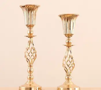 10STK Tall Metal Bryllup Centerpieces for Modtagelse Tabeller Gold Flower Vase Stå Dekoration til Fest Arrangementer Fødselsdag