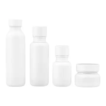 110ml mat hvidt glas flaske med pumpe hvid/sort låg til serum/lotion/emulsion/foundation kosmetiske pakning hudpleje