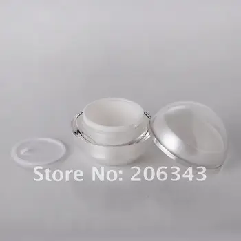 15g hvid akryl kugle, form cremebeholder