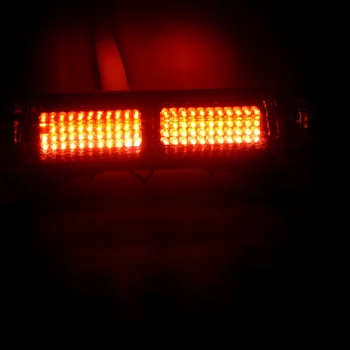 15W Bil LED Lys Strobe Advarsel Lys for 12V-24V Biler Campingvogn Vandtæt Bilens Tag Flash Lampe Rød