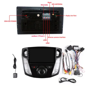 2 din-8 core android 10 bil radio auto stereo for Ford Focus 3 Mk 3 2011 2012 - 2019 navigation GPS DVD Multimedie-Afspiller