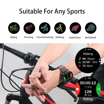 2020 Ny Smart Watch Mode Ur Mænd Bluetooth Opkald 1,3 tommer Farve dial pulsmåling vandtæt fitness tracker