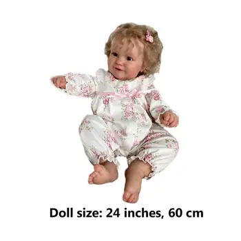 24 Cm 60 Cm Blød Silikone Af Høj Kvalitet Populære Lille Barn Genfødsel Dukke Søde Baby Pige Med Sut Til Børn Børn