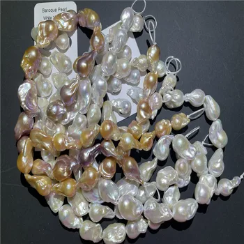 3A hot sælger kvalitets uregelmæssige barok pearls10mm -16mm hvid /pink /lilla farve zhuji dyrkning ferskvandsperler tråde
