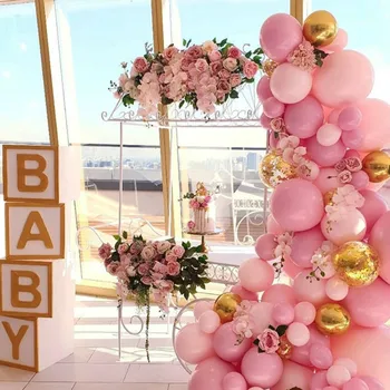 5 tommer 500pcs mat ren pink ballon runde pink kunst form bryllup fødselsdag dekoration romantisk balloner