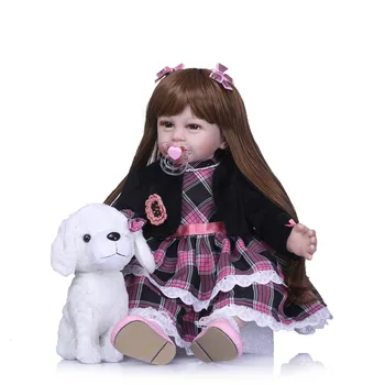 55cm silikone reborn baby dolls naturtro pige rigtig baby dukker vinyl prinsesse barn babyer dukker Bebes genfødt menina doll