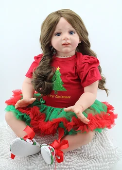 60cm Silikone Reborn Baby Doll Legetøj 24 tommer Vinyl genfødt lille barn pige prinsesse bebe reborn dukke legetøj til børn gave NPK DUKKE