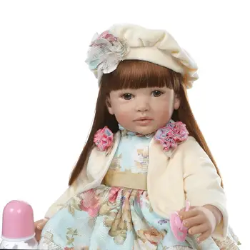 60cm Vinyl nyfødte baby doll stor genfødt Silikone Real genfødt prinsesse dukker kids Xmas fødselsdag gave boneca naturtro barn