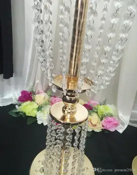 6stk 80cm høj akryl krystal bryllup veje fører bryllup centerpiece arrangement bryllup dekoration/ event fest dekoration til bordet