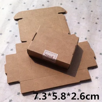 7.3*5.8*2.6 cm Kraftpapir Max Smykker Box Emballage Soap Box Lille Gave Papir Kasse 200pcs\masse Gratis fragt