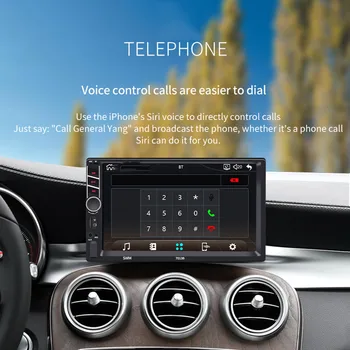 7 tommer HD Touch Screen Bil MP5 Afspiller Understøtter FM/USB/AUX/Bluetooth Car Stereo Receiver