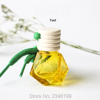 7ML 40pcs/meget Yndefuld Tom Bil Hænge Vedhæng Parfume Flaske, Glas Elegant Parfume genpåfyldes med Træ-Cap