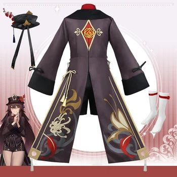 Anime Spil Genshin Indvirkning Hutao Cosplay Kostume Uniform Cosplay Hu Tao Kinesisk Stil Halloween Kostumer Til Kvinder Tøj Gave