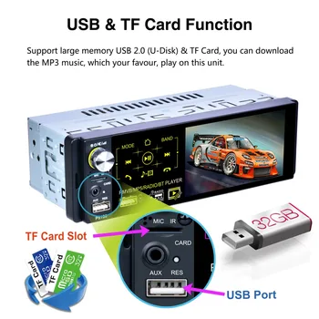 Bil Stereo Touch Screen-Afspiller Bluetooth MP5 Afspiller FM-USB 1 Din Bil Auto For Kia Hyundai Toyota, Ford, Nissan, Mitsubishi, Suzuki
