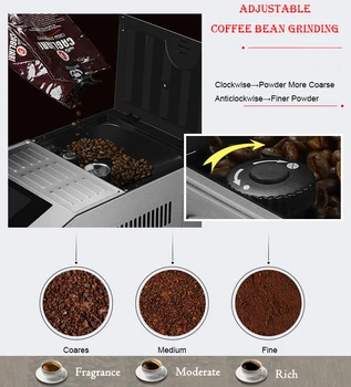 Den elektriske one touch espresso latte fuldautomatisk espresso maker kaffemaskine