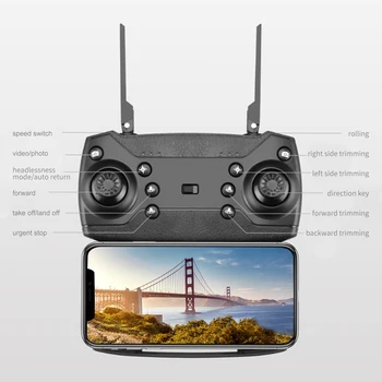 E525 Pro RC Drone Med 4K HD-Vidvinkel Dual Camera WIFI FPV Drone Auto Hindring Undgå Højde Holde Sammenklappelig Quadcopter VS SG106