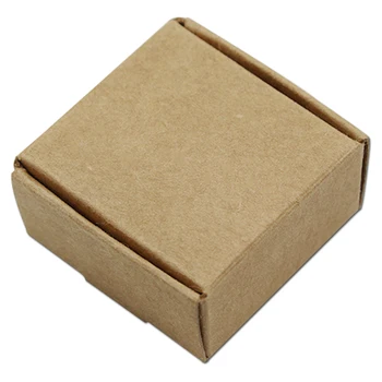 Engros 300Pcs/Masse 5.5*5.5*2.5 cm Kraftpapir Gave Box Emballage Emballage Box Til Smykker Party Bryllup Slik, Chokolade DIY Sæbe