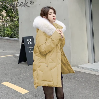 Fashion Vinter Coat Kvinder koreansk Stil Hætteklædte Tyk Kvinde Jakke Kvinder Frakker og Jakker Kvinder Parkacoats Mujer 2020 2020D114WPY700