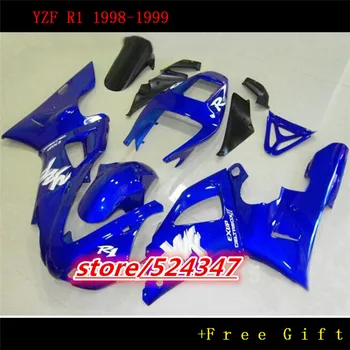Fei-motorcykel race, stødfangere dele til 1998 1999 YZF R1 98 99 YZFR1 YZF1000 blå sort body kits fairing