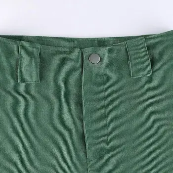 Fløjlsbukser Lige Women ' s Bukser med Høj Talje, Lomme Knapper Kvinder Bukser 2021 Efterår og Vinter Fashion Afslappet Slanke Bukser til Kvinder