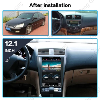 For Honda Accord 7 2003 -2007 Tesla Skærmen Android Bil Radio 2Din Stereo Receiver Autoradio Mms-DVD-Afspiller, GPS-Navigation