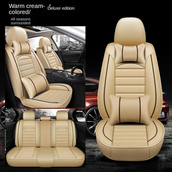 Fuld Dækning læder sædebetræk for VW Caravelle variant Sharan Phaeton Scirocco Caddie Jetta Tilbehør til Bilen Auto Varer