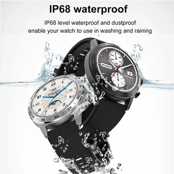 GEJIAN Luxury Smart Ur Mænd Smartwatch IP68 Vandtæt Sport Fitness Tracker herreur Bluetooth Opkald til Android, Ios Telefon
