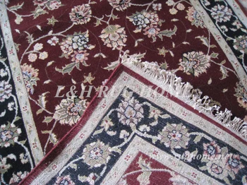 Gratis fragt 3'X5' 160 Linje persisk tæppe, Hånd knyttede persisk tæppe, uld og silke