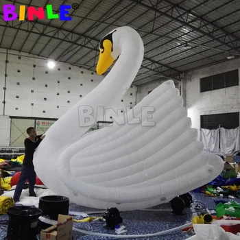 Gratis Luft Shipping 4m-6m Salgsfremmende Begivenhed Hvid Oppustelig Swan For Reklame Dekoration