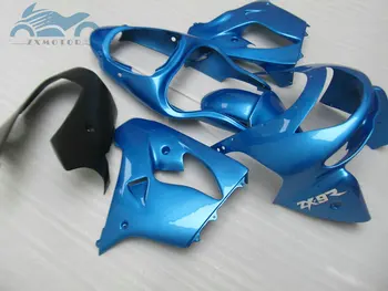 Gratis Tilpassede dele til KAWASAKI Ninja 1998 1999 ZX 9R fairing kits ABS road racing stødfangere kit 98 99 ZX9R blå karosserier