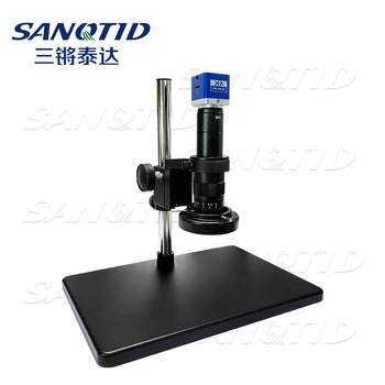 HD-4K-industrielle kamera CCD video-elektron-mikroskop HDMI / USB-fotografering video måling 180X forstærkning LED-lampe HD 4