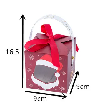 Julegave Æsker Santa Claus Papir Pakning Candy Box Glædelig Jul Slik Poser Til Home Nye År Kids Xmas Gaver Dekoration