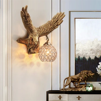 Klassisk Retro Eagle Væglamper Amerikanske Stue Dyr Dekoration Belysning Trappe Bar Korridoren Midtergangen Væglamper