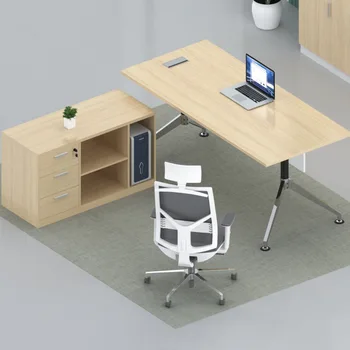 Kontor Skrivebord Kombination Home Study Enkel Kontormøbler Velegnet Til Edb-Kontor, Enkel Stil Med Garderobeskabe