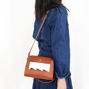 Kvinder nyhed fashion lille pu læder flap skulder håndtaske for sød dame sort brun luksus design crossbody taske