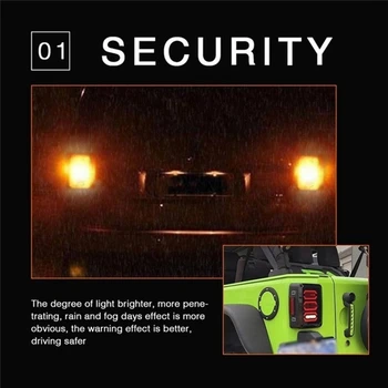 LED-baglygte Smoke Linse Bremse Bag Reverse blinklys Lampe Par til Jeep Wrangler Bil Baglygte Vende Bremse Lys