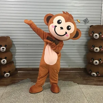 Little Monkey Maskot Kostume Fancy Mascotte Tegnefilm Appearl Halloween Fødselsdag Cosplay Kostume Voksen Klovne & Cirkus