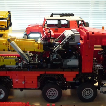 MOC Traktor, Lastbil High-Tech Lastbil Bil Konstruktion Kran Model byggesten Ekstrem Blår Lastbiler Mursten Køretøj Legetøj til Børn