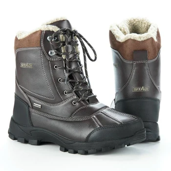 Mænd støvler 2021 vinter sko tykkere pels skridsikker vandtæt sne støvler mænd vinter støvler stor størrelse 40 - 48