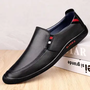 Mænds sko Mode til alle-match sko Mænds læder Britisk stil læder sko Business sko Tendens læder sko