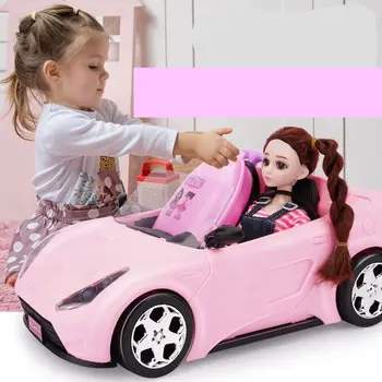 Nye Ankommer Mode Håndlavet 10 Emner/Parti Kids Legetøj Dukke Tilbehør = 1 Bil Toy + 1 Dukke +7 Travel Kits + 1 Tøj Til Barbie