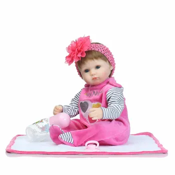 Nyfødte 42cm Reborn Baby Dolls Silikone håndlavet naturtro reelle leder Dukke Til Piger Prinsesse Kid Mode Bebes Reborn Dukker