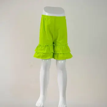 Nyt design, Mode Stil og børn baby buksetrold spædbarn pige sommer strik af bomuld korte bukser billige engros flæsekanter shorts