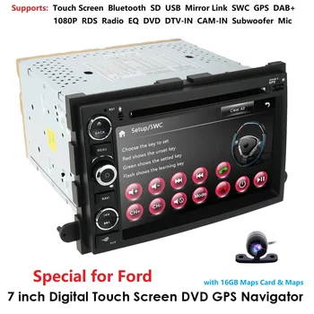 Passer til Ford F150 F250/350/Edge/Fusion/Mustang I Dash DVD-Afspiller, GPS-Navigation, Stereo Audio Radio BT SWC 3G RDS KORT Bageste Kamera