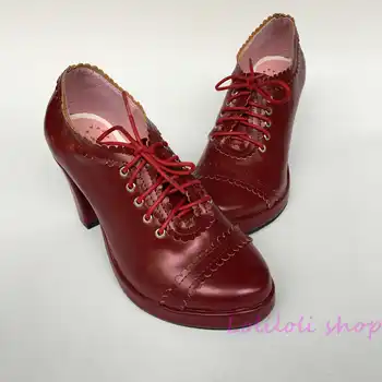 Prinsesse sød lilla rød lolita sko højhælede snøre Hånd lavet i stor størrelse sko Japansk design tilpasning an1213