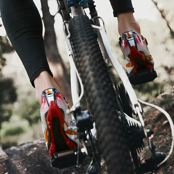 R. xjian nye mountain road selvlåsende cykling sko gummisål, non-slip slid-resistente roterende spænde unisex